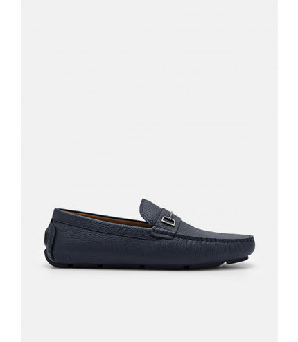 Casey Leather Moccasins - Navy