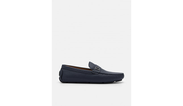 Casey Leather Moccasins - Navy