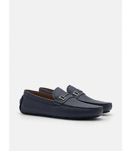 Casey Leather Moccasins - Navy