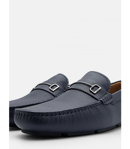 Casey Leather Moccasins - Navy