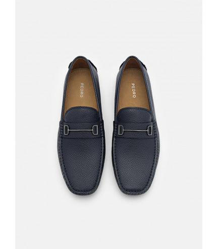 Casey Leather Moccasins - Navy