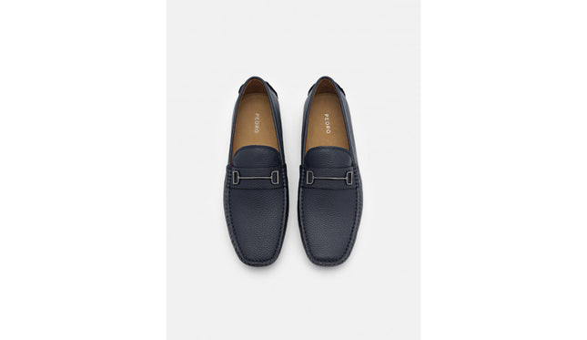 Casey Leather Moccasins - Navy