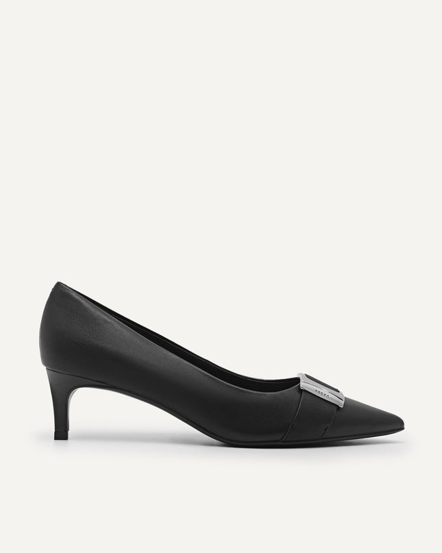 Leather Kitten Pumps