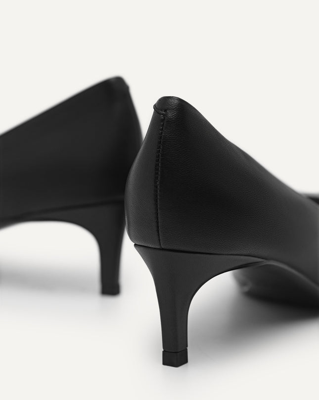 Leather Kitten Pumps