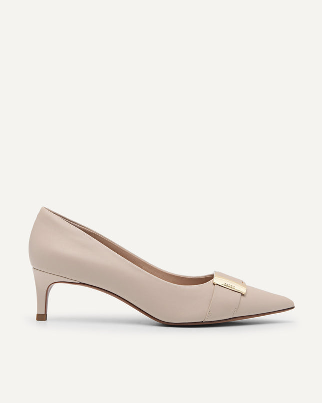 Leather Kitten Pumps