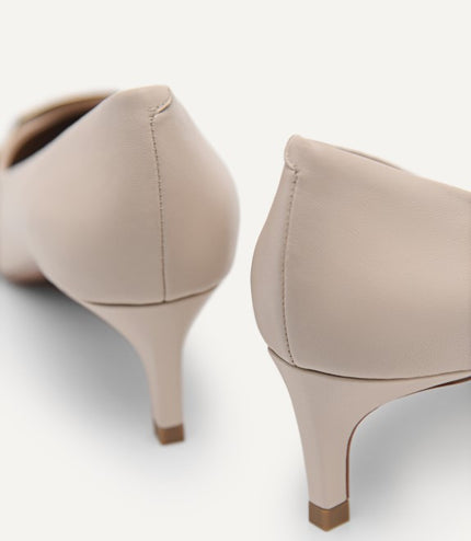Leather Kitten Pumps