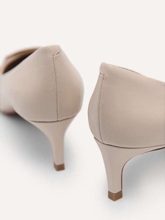 Leather Kitten Pumps