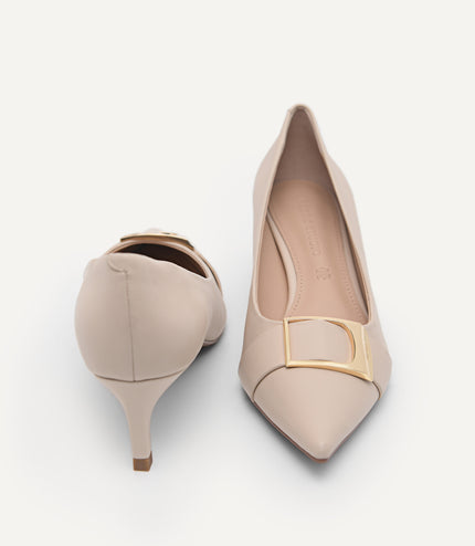 Leather Kitten Pumps