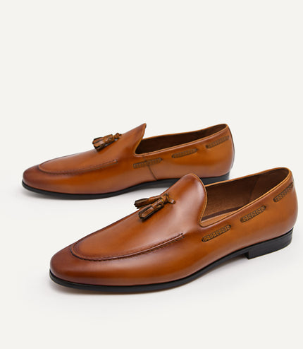 Leather Tasselled Loafers