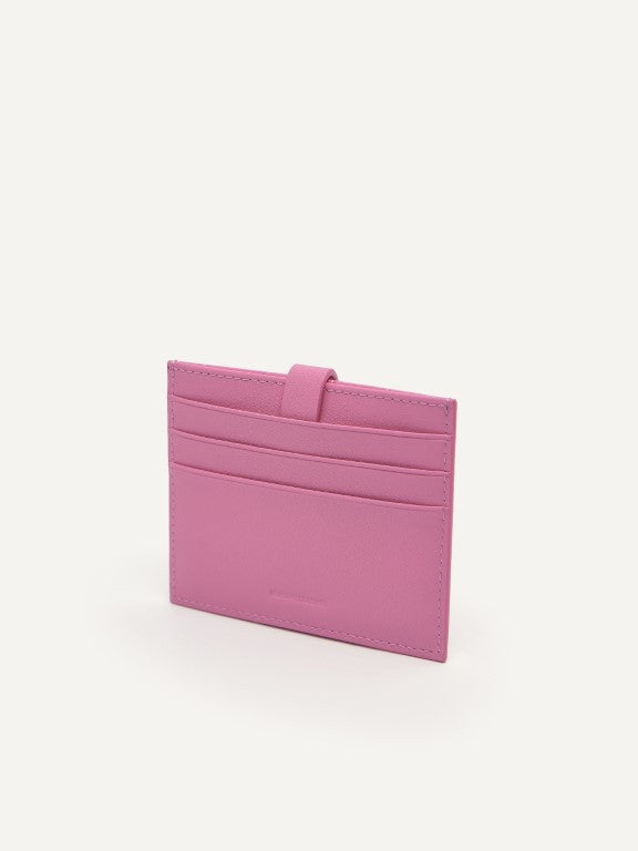 Leather Croc-Effect Card Holder