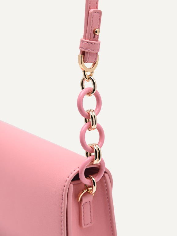 Shoulder Bag with Chain Handle