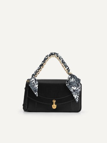 Shoulder Bag with Scarf Handle