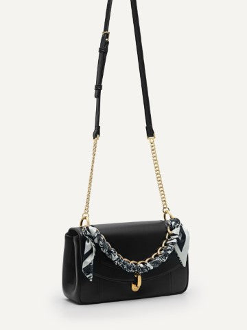 Shoulder Bag with Scarf Handle