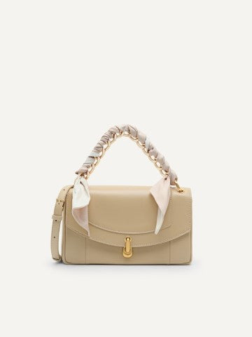 Shoulder Bag with Scarf Handle