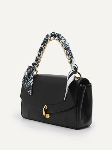 Shoulder Bag with Scarf Handle