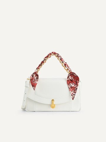 Shoulder Bag with Scarf Handle