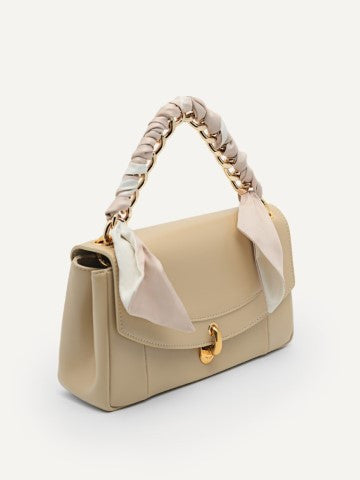 Shoulder Bag with Scarf Handle