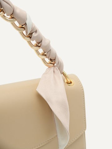 Shoulder Bag with Scarf Handle