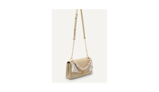 Shoulder Bag with Scarf Handle