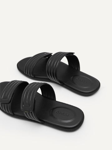 Quilted Double Strap Slide Sandals