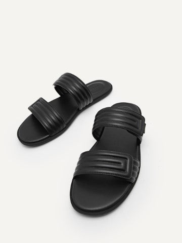 Quilted Double Strap Slide Sandals