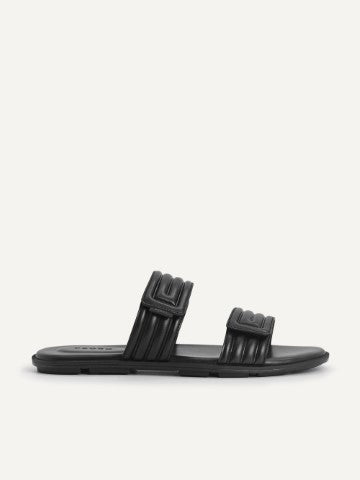 Quilted Double Strap Slide Sandals