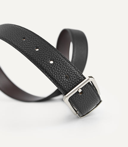 Reversible Leather Pin Belt