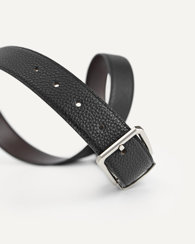 Reversible Leather Pin Belt