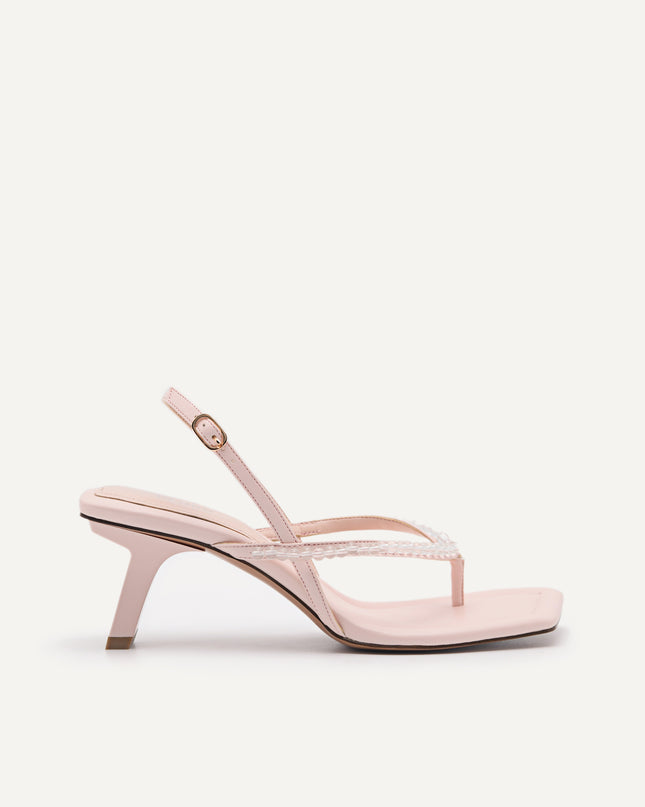 Slingback Heeled Sandals - Blush