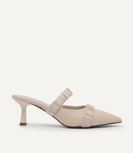 Leather Heeled Mules