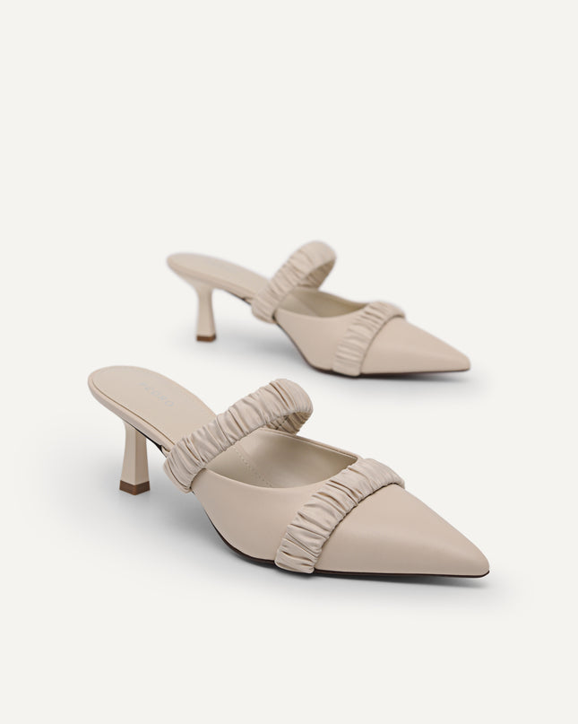 Leather Heeled Mules