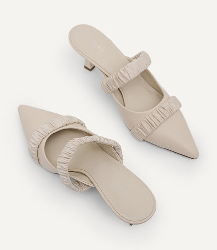 Leather Heeled Mules