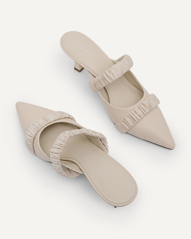 Leather Heeled Mules