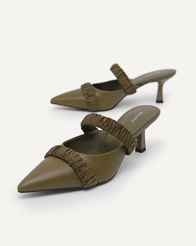 Leather Heeled Mules
