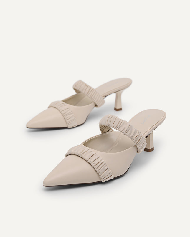 Leather Heeled Mules