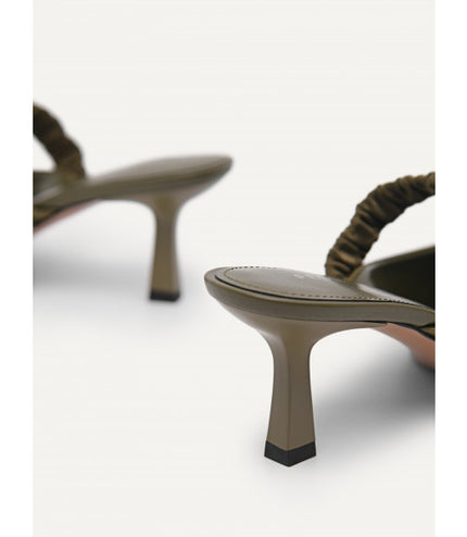 Leather Heeled Mules