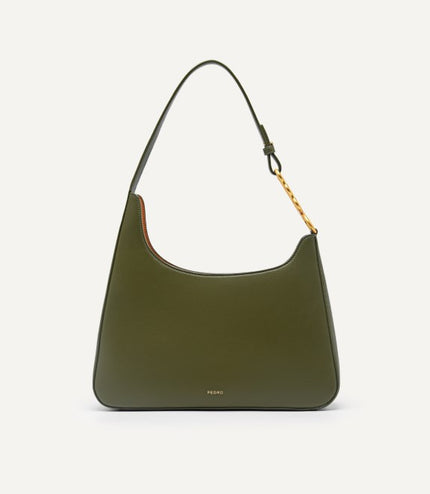 Chain Accent Hobo Bag