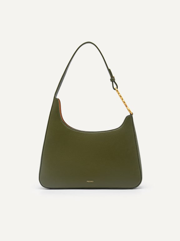 Chain Accent Hobo Bag