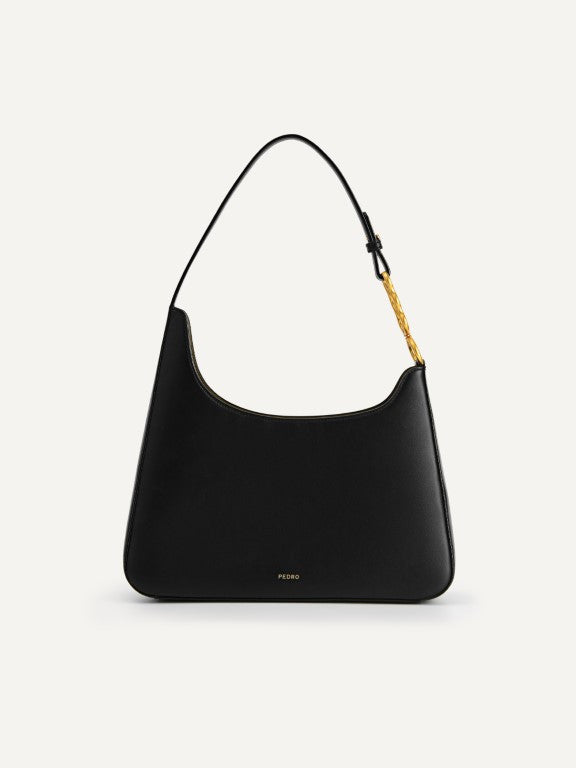 Chain Accent Hobo Bag
