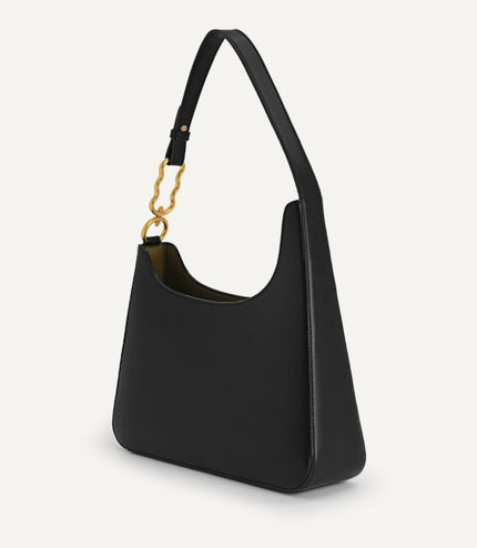 Chain Accent Hobo Bag