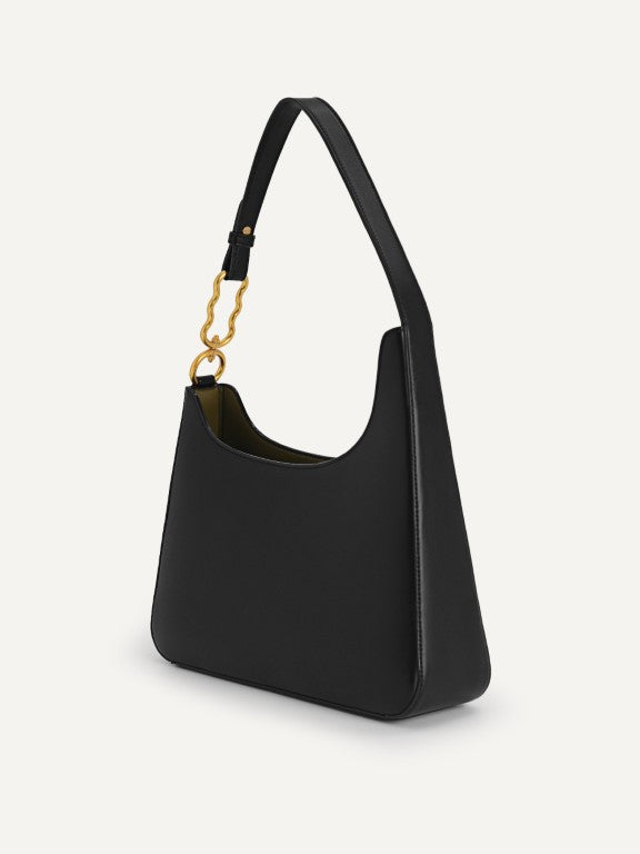 Chain Accent Hobo Bag