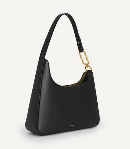 Chain Accent Hobo Bag
