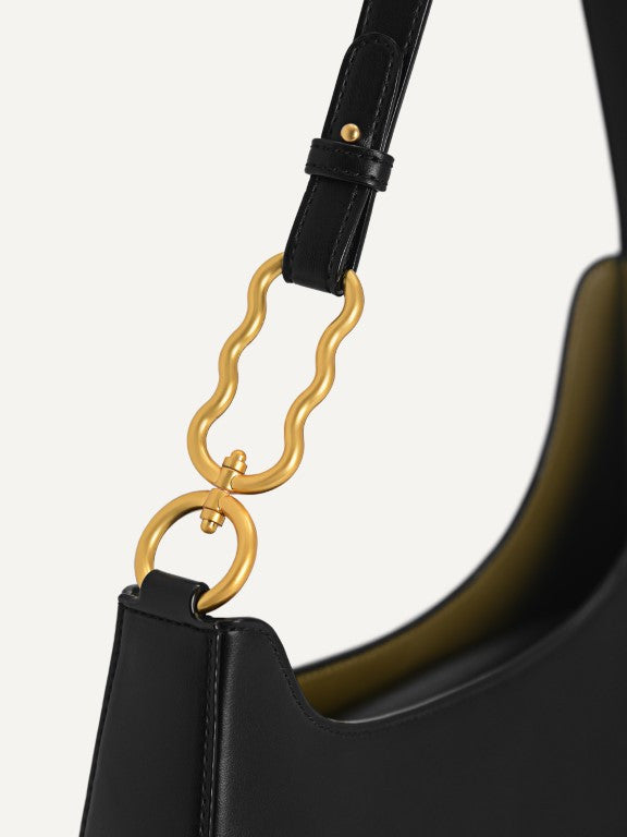 Chain Accent Hobo Bag
