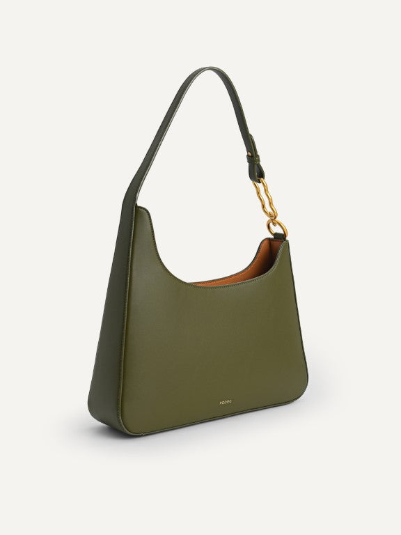 Chain Accent Hobo Bag