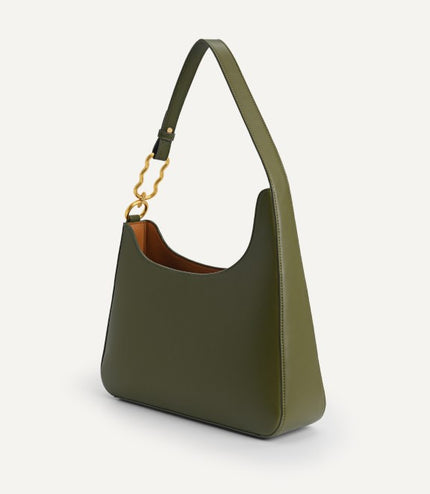 Chain Accent Hobo Bag