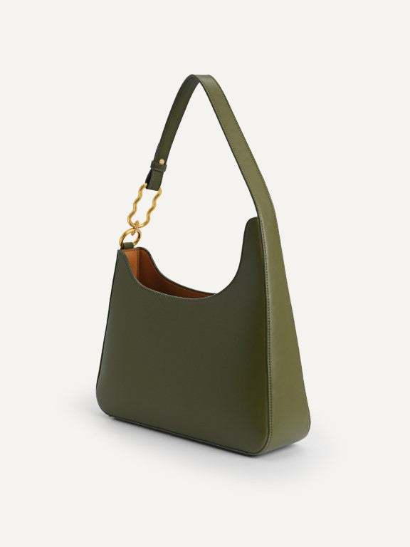 Chain Accent Hobo Bag