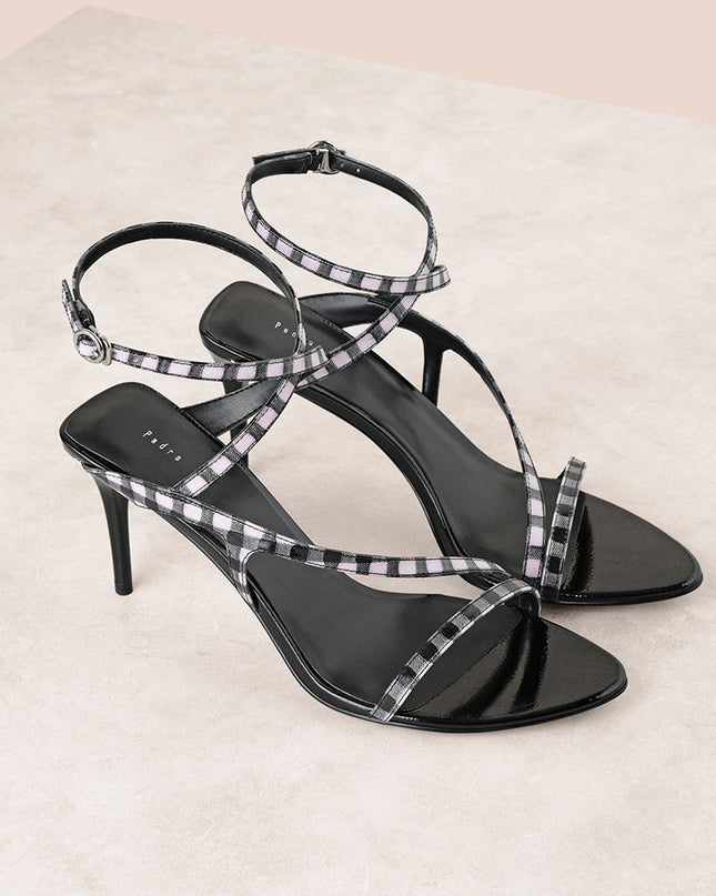 Checkered Strappy Heels
