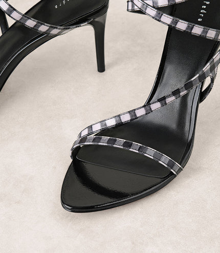 Checkered Strappy Heels