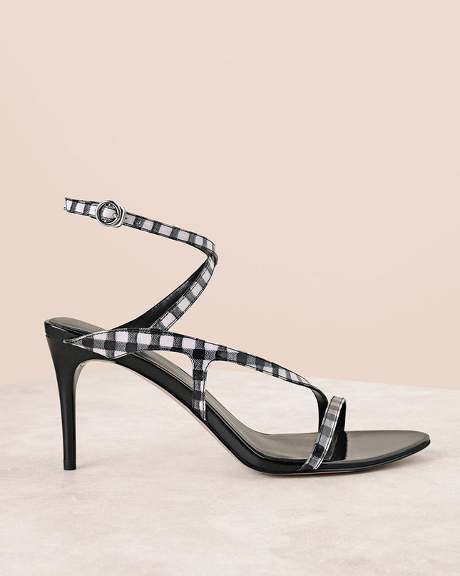 Checkered Strappy Heels