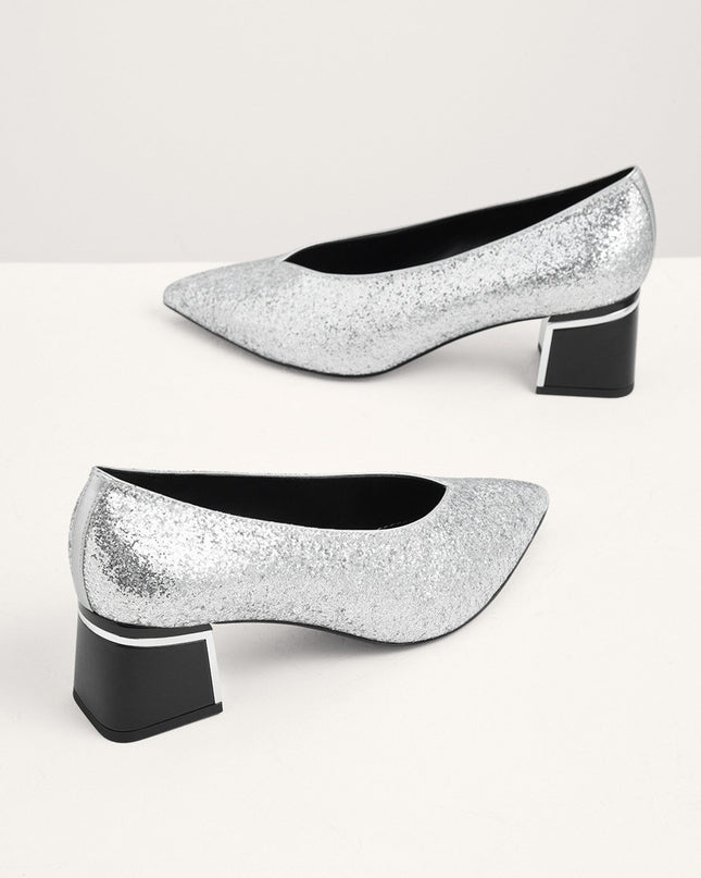 Leather Cap Toe Pumps
